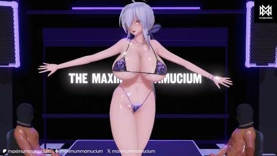 MMD 舞啪 薇薇安×弱音#3D